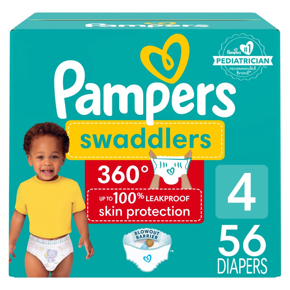 Pampers Swaddlers 360 Pull-On Diapers, Size 3, 156 Count, One Month Supply, for up to 100% Leakproof Skin Protection and Easy Changes