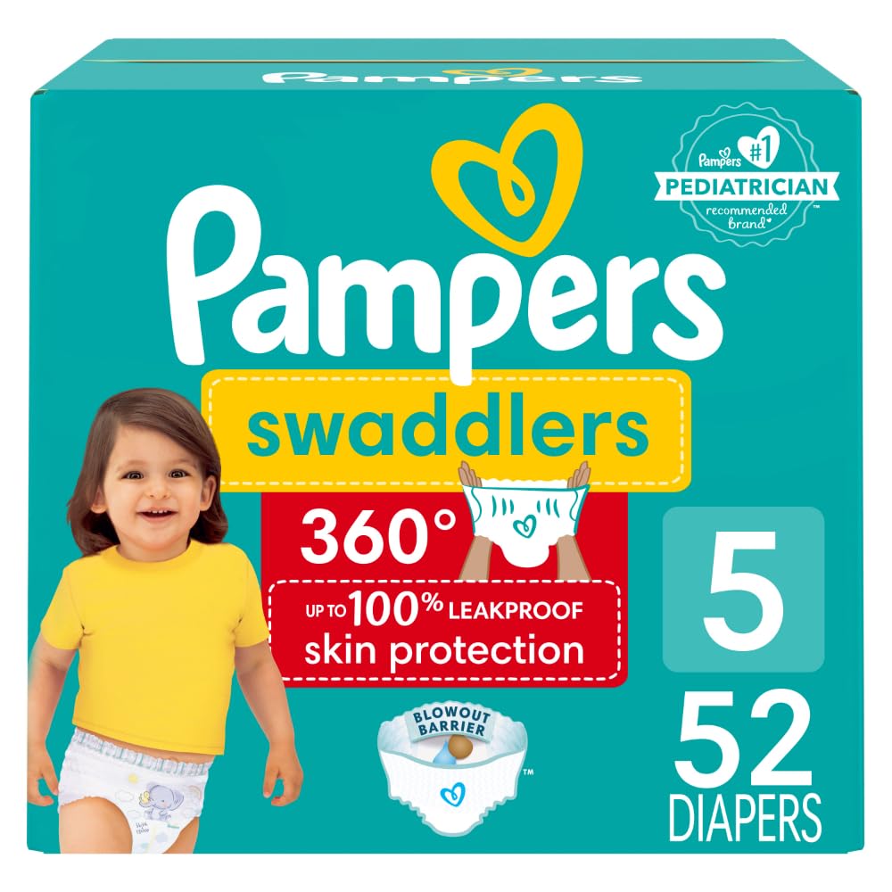 Pampers Swaddlers 360 Pull-On Diapers, Size 3, 156 Count, One Month Supply, for up to 100% Leakproof Skin Protection and Easy Changes