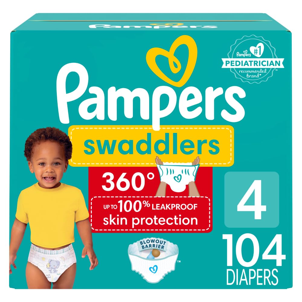 Pampers Swaddlers 360 Pull-On Diapers, Size 3, 156 Count, One Month Supply, for up to 100% Leakproof Skin Protection and Easy Changes