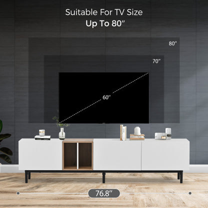 Odern TV Stand Suitable For 80 Inch TV With 3 Doors