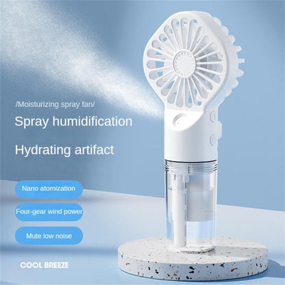 Strong Power Spray Humidification Small Fan Humidification Usb Charging Portable Fan Icy And Refreshing Fan Water Supplement