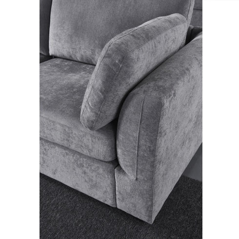 Modular Sofa Grey Chenille Fabric, Simple And Grand, The Seat And Back Is Very Soft. This Is Also A KNOCK DOWN Sofa