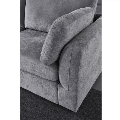 Modular Sofa Grey Chenille Fabric, Simple And Grand, The Seat And Back Is Very Soft. This Is Also A KNOCK DOWN Sofa